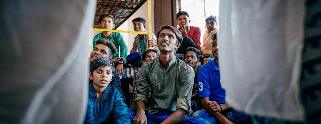 Youth listening to speaker