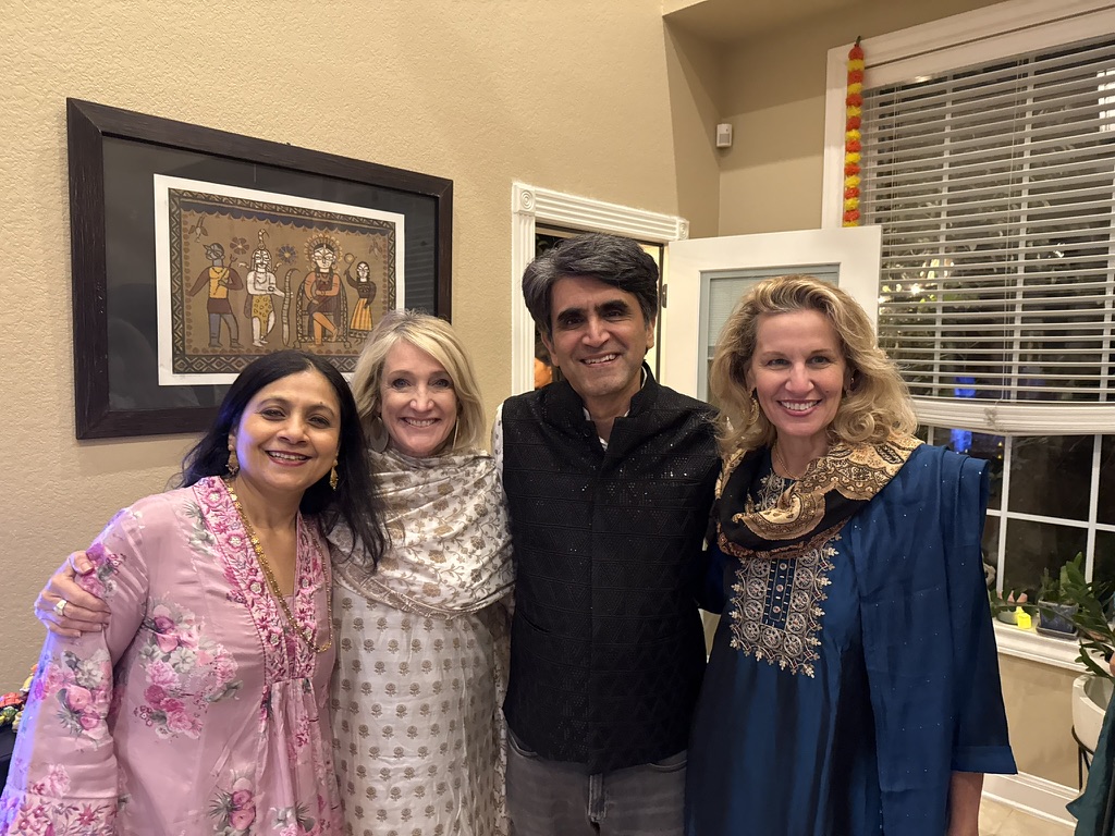 Krishna with Leslie and Caroline